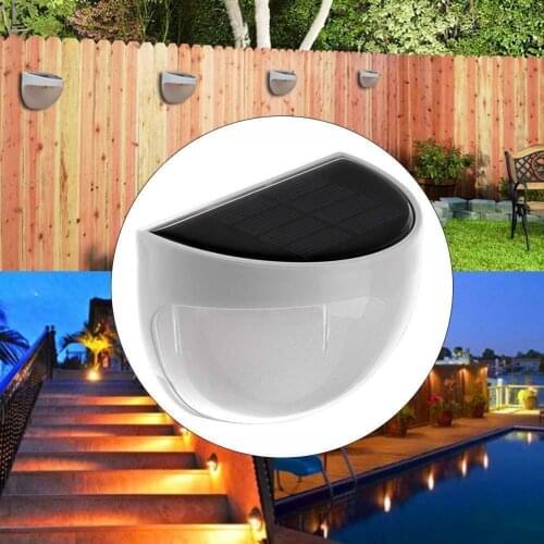 High Quality Solar Lighting Solar Power Light Sensor 6 LED Semi-circular Wall Light Outdoor Garden Fence Waterproof Lamp
