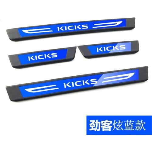 High-quality stainless steel Plate Door Sill Welcome Pedal Car Styling Accessories 4pcs/set for Nissan Kicks 2017 2018