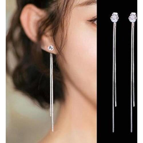 2020 New Hanging Dangle Earrings New Long Crystal Tassel Dangle Earrings for Women Wedding Elegant Earring Fashion Jewelry Gifts