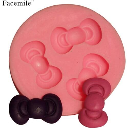 1PC Bow Tie Shape Cake Mold Silicone 3D Chocolate Candy Bakeware Sugarcraft Cake Decorating Gift 50-271