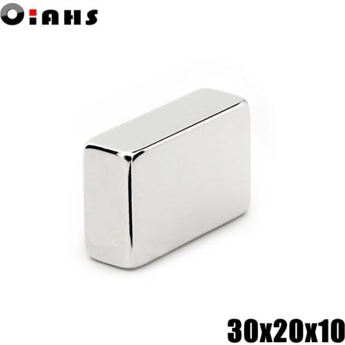 10pcs F30x20x10mm Super Powerful Strong Rare Earth Block NdFeB Magnet Neodymium N35 Magnets F30*20*10mm- Free Shipping