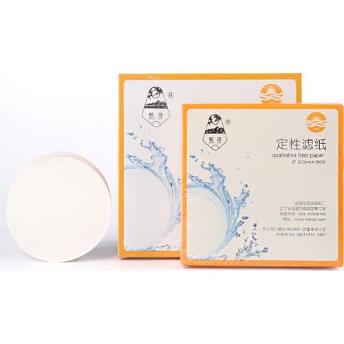 200Pcs (two packs) Fast/Medium/Slow speed qualitative filter paper for lab funnel use Dia 7/9/11/12.5/15/18cm