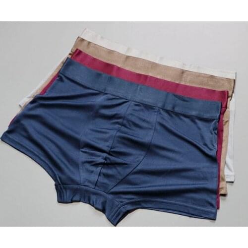 3 PACK 100% Pure Silk Knit Mens Underwear Boxer Size L XL 2XL 3XL SG104