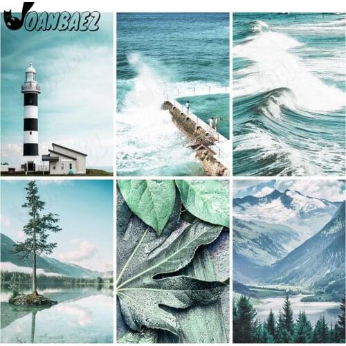 Seaside Landscape Diamond Painting Lighthouse Mosaic Plant 5D Diy Cross Stitch Embroidery Inlaid Craft Home Decor Gift Design