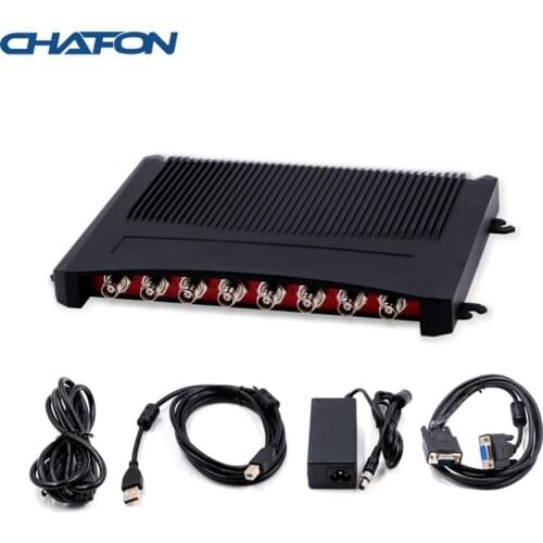 CHAFON 12m uhf R2000 reader 8 antenna ports with RS232 RJ45(TCPIP) USB interface provide free SDK for sports timing system