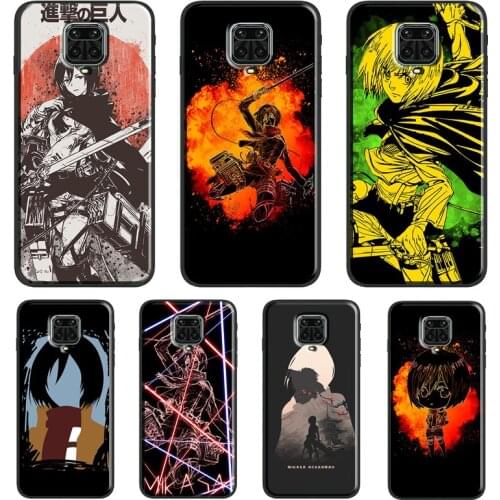 Mikasa Ackerman Attack on Titan Anime For Xiaomi Redmi 9 9A 9C 9T K40 Funda For Redmi Note 10 Pro 8T 9S Note 9 8 7 Pro Soft Case