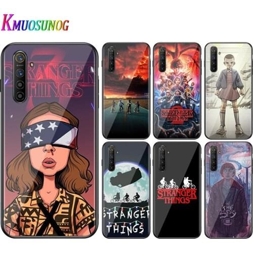 For OPPO A5 A9 2020 F7 Phone Cover stranger things for OPPO Reno 2 Z 2Z 2F 3 4 Pro 5G Bright Black Phone Case