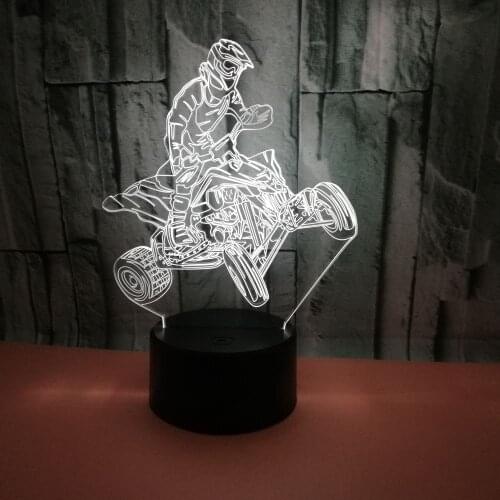 Motorcycle 7 color Touch Remote Control 3d Nightlight Creative 3d Small Led Night Light Lovely cartoon childrens toys