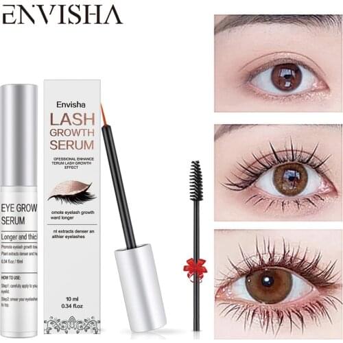 ENVISHA Eyelash Growth Serum Eyelash Moisturizing Essence Nourishing Enhancer Lengthening Thicker Make up Cosmetics Mascara 10ML