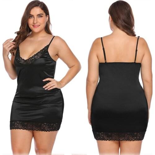 Nightgowns Sleepwear Lingerie Night Dress Women Nightdress Lingerie Sleeveless Underwear Nightwear Lace Deep V-neck Nightshirt