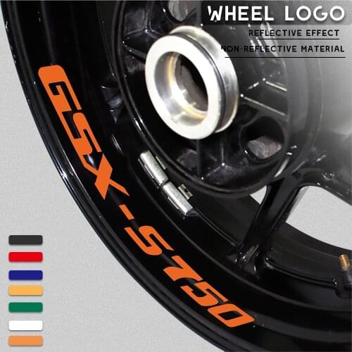 New Motorcycle tire sticker reflective belt MOTO bike decal decoration cool waterproof logo for SUZUKI GSX-S750 gsx s750