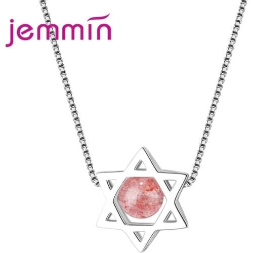 Charming Fashion Star Pendant Necklace 925 Sterling Silver Popular Women Engagement Anniversary Jewelry Best Gift