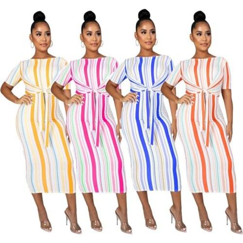 Летние платья в полоску OllyMurs China At AliExpress