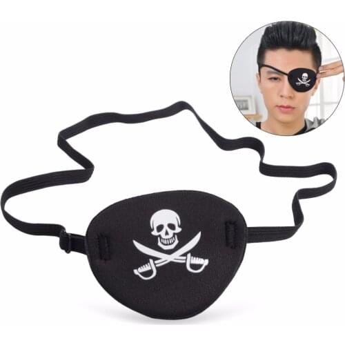 Skeleton Pirate Amblyopia Eye Patches Lazy Eye Correction Vision Training Eyeshade for Adult Child Halloween Cosplay Decoration