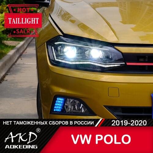 Head Lamp For Car VW new POLO 2019-2020 Headlights Fog Lights Daytime Running Lights DRL H7 LED Bi Xenon Bulb Car Accessories