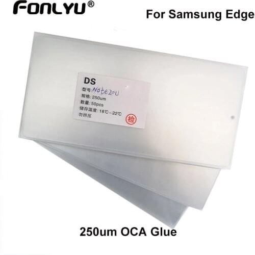 50pcs 250um OCA Glue Film Optical Clear Adhesive for Samsung Galaxy S8 S9 S10 S20 Note 10 Plus Note 20 Ultra Outer Glass Replace