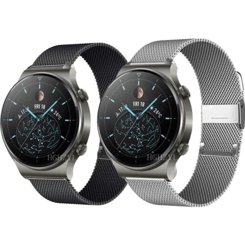 Milanese Strap For Huawei watch GT2 Pro watch band For GT 2 46mm Honor Magic GS Pro bracelet Stainless steel Belt Wristband