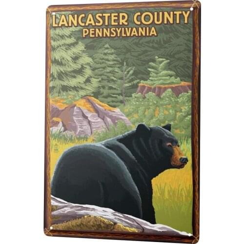 SINCE 2004 Tin Shield Adventurer Black Bear