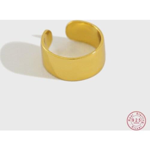 925 Sterling Silver Korean Sersion Simple Glossy Ear Bone Clip For Women No Pierced Punk Hip Hop Fashion Party Jewelry