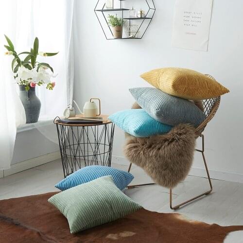 Modern Nordic Pillow Vintage Cover Suede Check Decoration Pillowcase Luxury Cushion Cover Classical Decorative Pillows 45x45cm