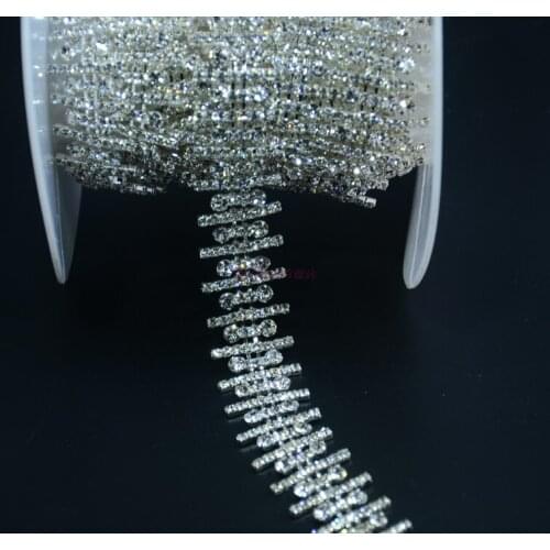 Step shape 2*40cm Rhinestone beaded clothing accessories collar flower handmade beading lace trim patches for clothes