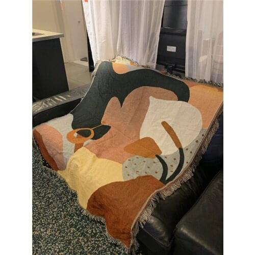 Turkey Girl sofa Throw Blanket Simple Carpet Tapestry Sofa Towel Knitted Throw Blanket Bedspread Home Textile home decorate