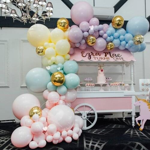 169pcs Big Balloons Garland Kit Pastel Macaron Balloons Arch Set Kid Toy Rainbow Birthday Boy Girl Baby Shower Wedding Decor