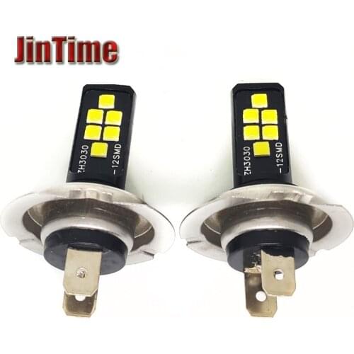 1pcs H7 led fog light light bulbs 3030 12smd super bright 12V head light LED Driving Signal Bulbs Fog Lamps Auto Car Lamp