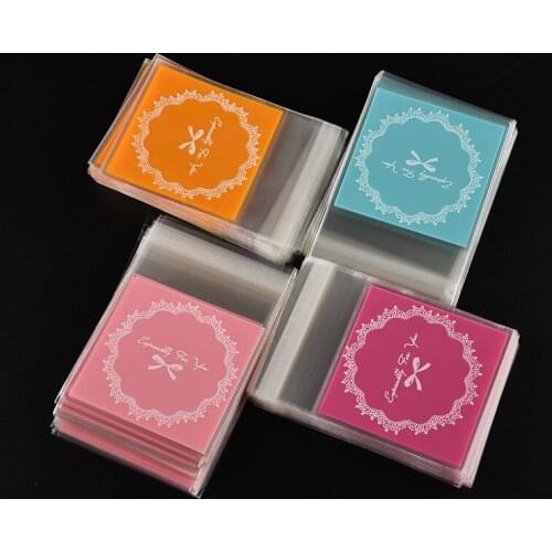 100pcs lace bowknot Self Adhesive DIY Cookie Candy Package Gift Bags Cellophane Birthday provides beautiful appearance