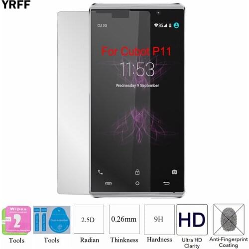2PCS 2.5D 0.25mm 9H Tempered Glass Screen Protector Protective Film For Cubot P11 P12 Free Tools