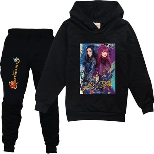 Disney Descendants 3 Autumn Baby Girls Hoodies pants 2pcs sets Clothing Girls Hoodies Baby Hoodies Children Kids Sweatshirt