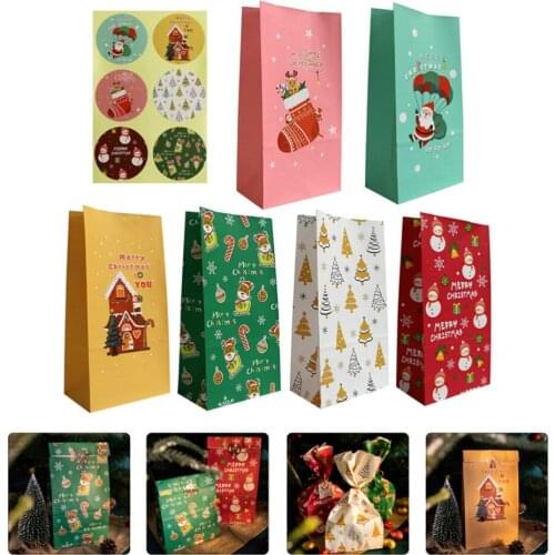 24 Sets Paper Candy Packing Bags Christmas Candy Storage Boxes (Assorted Color)