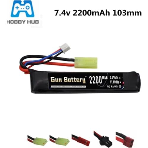 Water Gun 2s 7.4v 2200mAh Lipo Battery for Mini Airsoft BB Air Pistol Electric Toys Guns Parts Tamiya Plug
