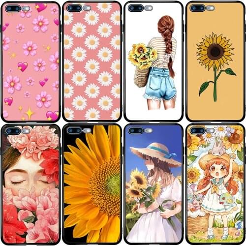 Phone Case for Xiaomi Redmi Note 10 9 9S 9A 8 8T 7 6 7A 6A 5A 5 A1 A2 A3 Pro Max Plus Lite Sunflower