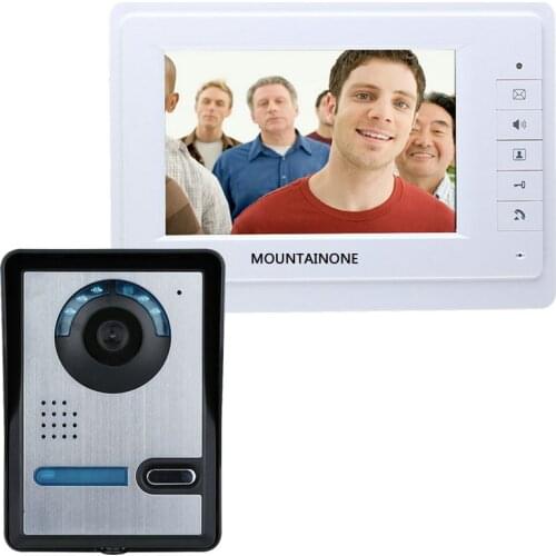 Home 7" LCD monitor Speakerphone intercom Color Video Door Phone doorbell access Control System IR doorphone free shipping