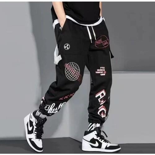 New Hip-Hop Jogger Men‘s Harajuku Harem Overalls Multi-Pocket Ribbon Men‘s Sports Pants Streetwear Men‘s Pants -40