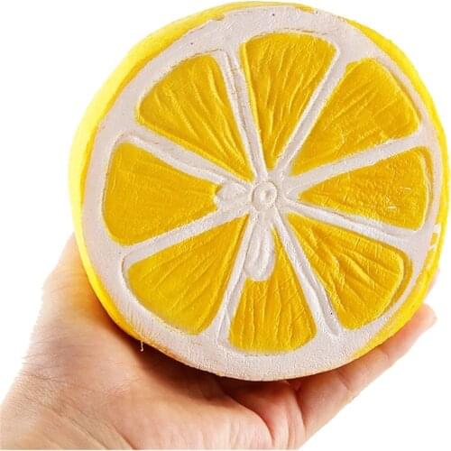 Fidget Toys Squishy Half Fresh Lemon Slow Rising Key Chains Stress Fruit Ballchain Charm Toy Kids Adult Decompression Toy