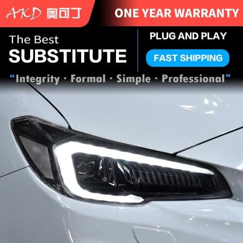 2 PCS Car Lights automotive Parts For Subaru WRX STI Head lamps LED Headlight LED Dual Projector FACELIFT