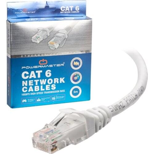 CABLE. CAT6 5 METER GRAY POWERMASTER BOXED