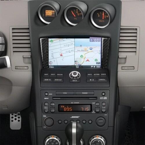 Carbon Fiber Center Console NAVI Frame Cover Trim for Nissan 350z 2006-2009 Interior Decoration Car Accessories Car Sticker