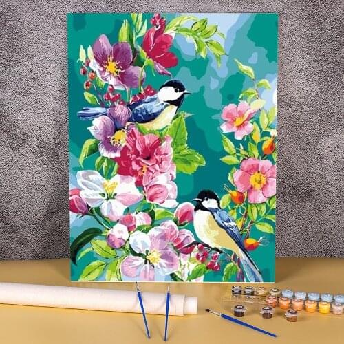Bird Animal DIY Paint By Numbers Set Oil Paints 50*70 Boards By Numbers Home Decoration Kids Handiwork Wholesale Drawing