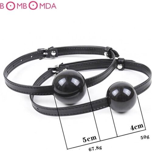 Mouth Ball Gag For Women Men Leather Mouth Gag Slave Oral Fixation Stuffed Adult Games Flirting Sex Toys