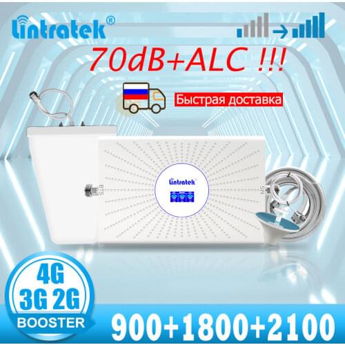 Lintratek Repeater gsm 2g 3g 4G Cellular GSM signal amplifier Smartphones Mobile network Booster 900 2100 1800 Antenna outdoor
