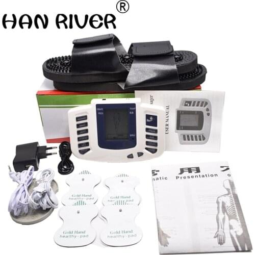 Health Care! JR-309 New Electrical Stimulator Full Body Relax Muscle Massager,Pulse tens Acupuncture with therapy slipper