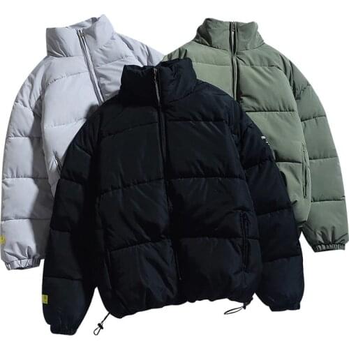 Men Winter Coat 2020 Hip Hop Zipper Pockets Thick Jackets Coat Men Fashion Casual texture printing streetwear jacket tops