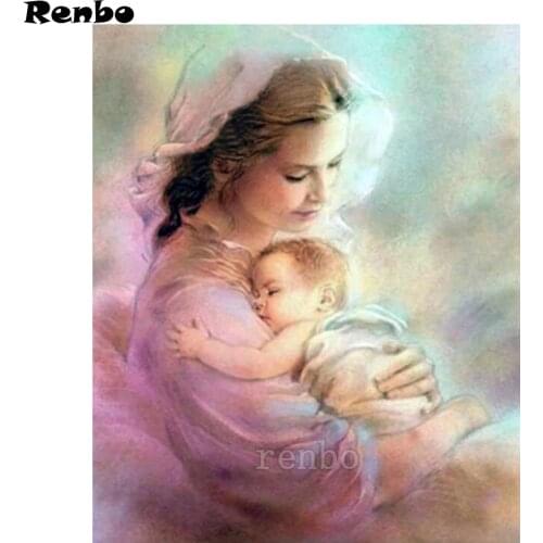 5D DIY Photo Custom Diamond Painting Full Drill Square Woman Mother Baby Picture Mosaic Embroidery Kits Cross Stitch Kit Decor