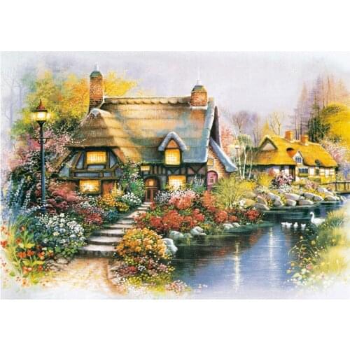 Diy Diamond painting KIT Diamond mosaic full Diamond Embroidery Village Farm 3d square rhinestone Cross stitch room decorations