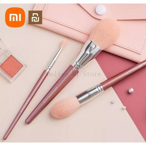 New Xiaomi Youpin Jordan&Judy Makeup 3pcs Brush set Powder Blush Eye Shadow sandalwood brush beauty tools for Ladies