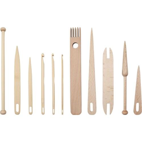 5pcs/6pcs Weaving Loom Tools Set Wood Knitted Crochet Needle Gifts for Kids