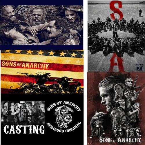 Sons of anarchyPoster Clear Image Wall Stickers Home Decoration Good Quality Prints White Coated Paper home art Brand